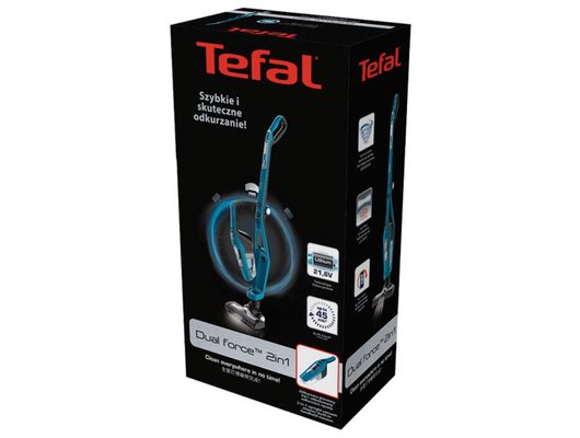 Вертикальный пылесос TEFAL DUAL FORCE 2 В 1 (TY6751WO)